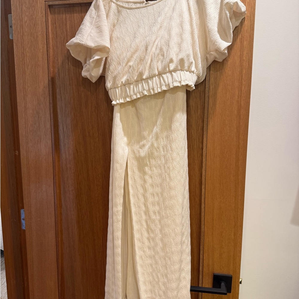Free People Cream Skirt Set
